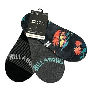 Billabong men’s no show socks size 6-12
